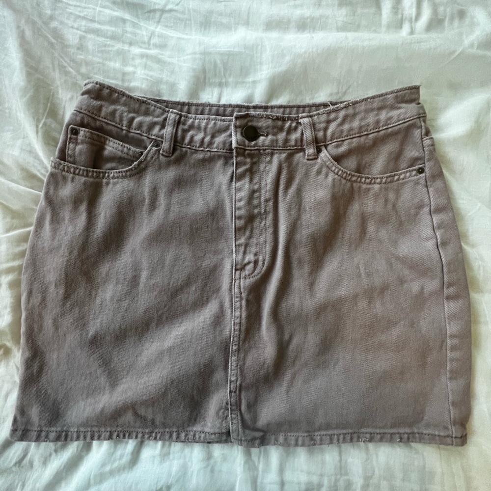 Billabong Denim Beige Mini Skirt